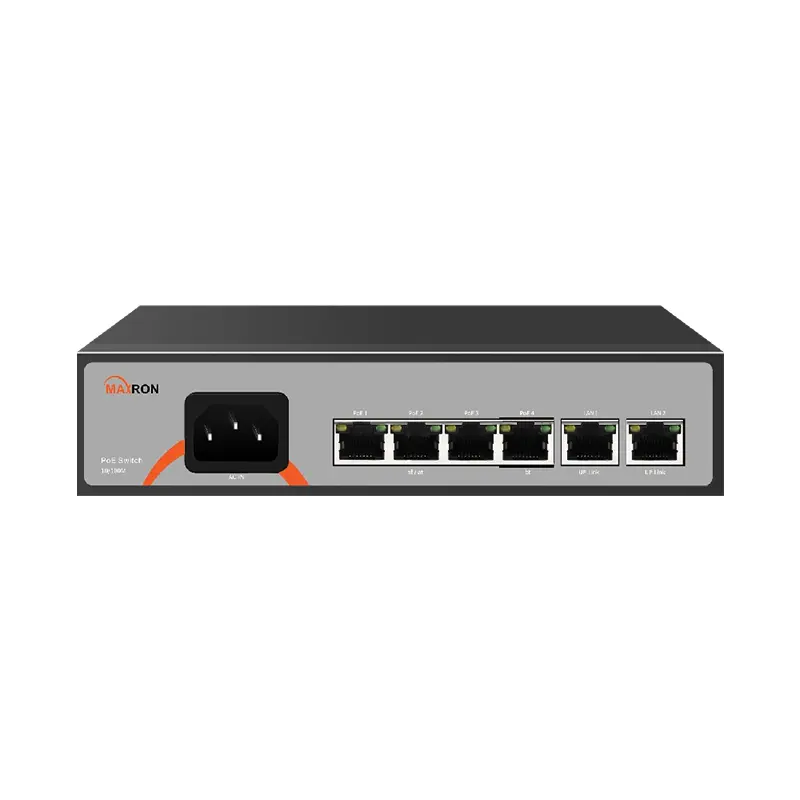سوییچ شبکه 4 پورت POE مکسرون مدل MSW-3004FPC-2FL-60I