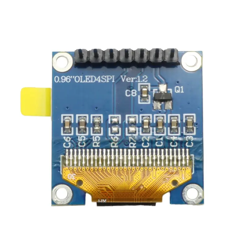 ماژول OLED 0.96 SPI دو رنگ آبی و زرد 0.96 اینچی با رزولوشن 128×64