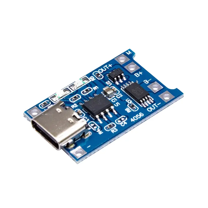 ماژول شارژر باتری لیتیومی 1 آمپر TP4056 دارای محافظ با ورودی USB TYPE-C سه چیپ