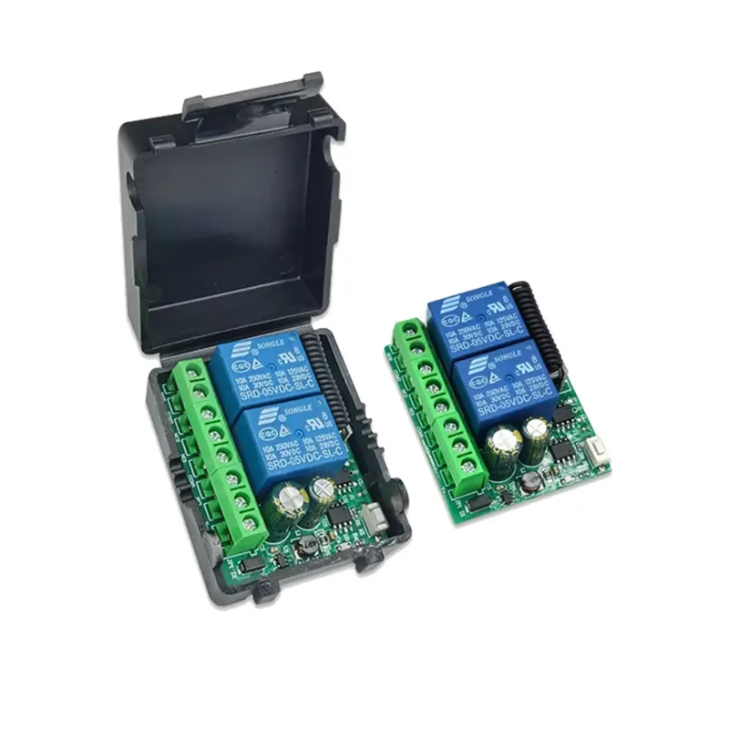 گیرنده 2 کاناله 433MHZ رادیویی 9 تا 24 ولت بدون ریموت