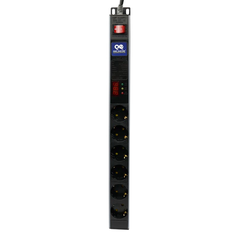 محافظ برق صوتی تصویری 6 خانه ارت دار پارت الکتریک با کابل 1.8 متری Part Electric PE5834
