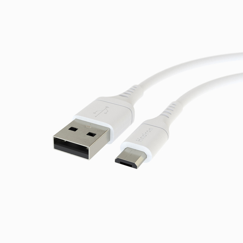 کابل میکرو یو اس بی فست شارژ 2.1 آمپر هادرون HTC-A-U01 طول 1 متر رنگ سفید