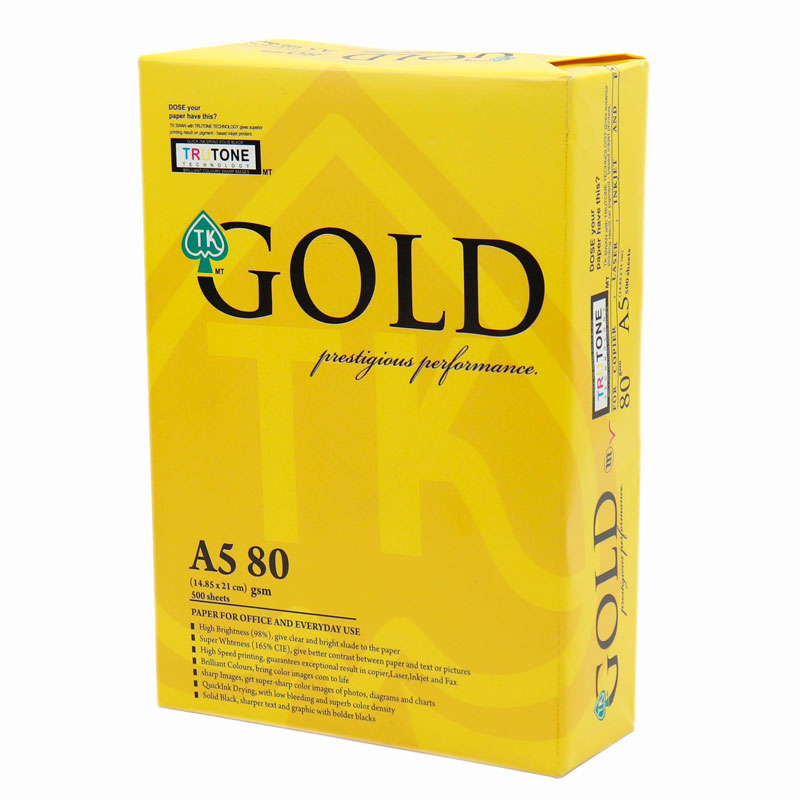 کاغذ A5 گلد 80 گرم بسته 500 عددی