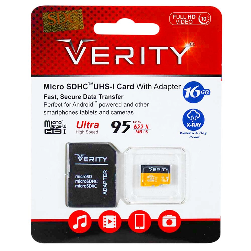 رم میکرو 16 گیگ وریتی Verity Micro U1 95MBs + خشاب