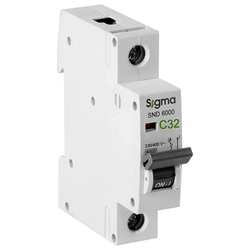 کلید مینیاتوری منحنی C تک پل 32 آمپر سیگما Sigma SND6000 6KA
