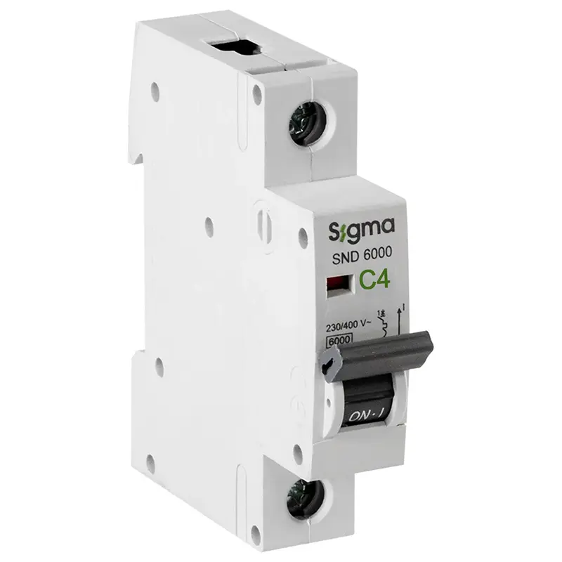 کلید مینیاتوری منحنی C تک پل 4 آمپر سیگما Sigma SND6000 6KA