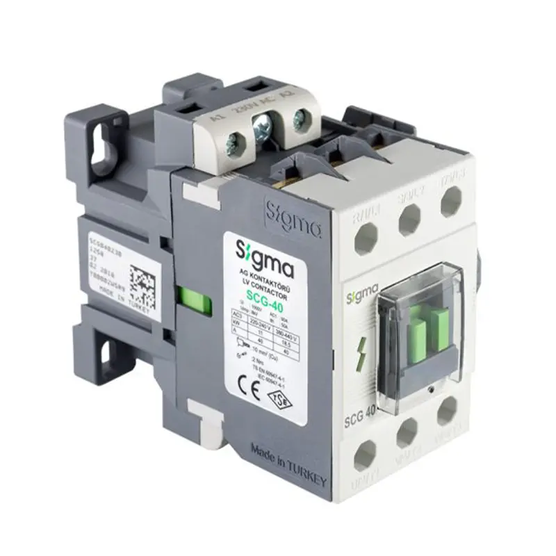 کنتاکتور 32 آمپر سیگما Sigma SCG-32 230VAC 15KW (1NO+1NC)