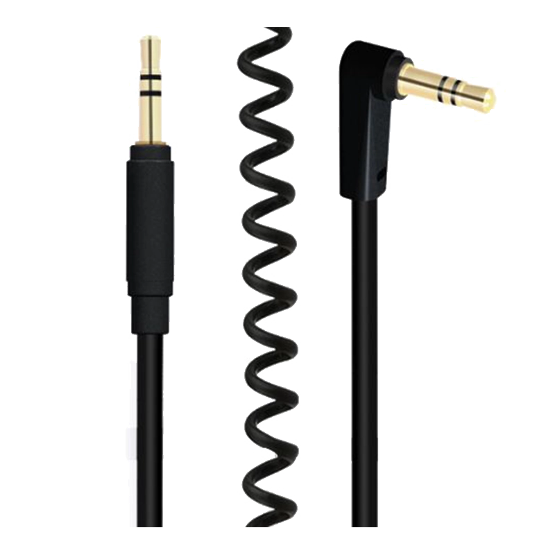 کابل AUX فنری سر کج