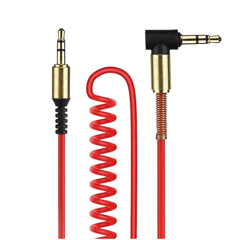 کابل AUX فنری سر کج