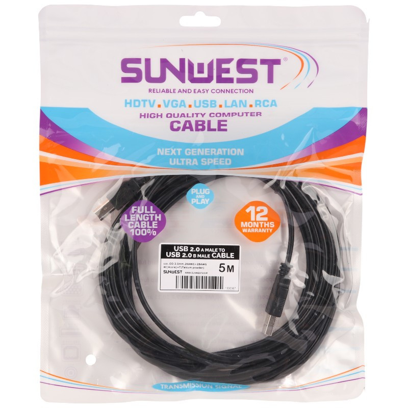 کابل پرینتر سان وست طول 5 متر