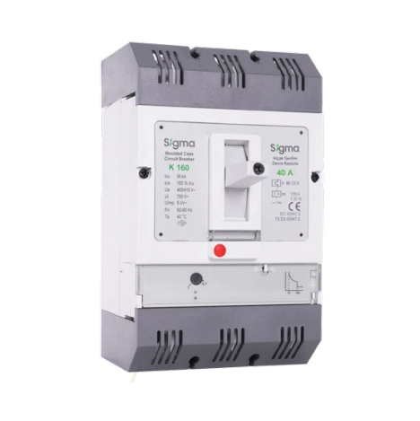 کلید اتوماتیک کمپکت MCCB قابل تنظیم سیگما 40 آمپر Sigma 3B160040